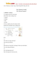 giai bai tap sbt tieng anh lop 4 chuong trinh moi unit 3 what day is it today