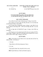 Quyết định số 236 QĐ-TTG - Về việc phê chuẩn kết quả bầu cử bổ sung Thành viên Ủy ban nhân dân tỉnh Phú Yên nhiệm kỳ 2004 - 2011