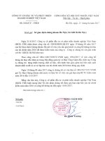 24042017 CV số 2401 gui HNX phúc đáp CV số 528 của HNX về giải trình BCTC kiểm toán và CBTT