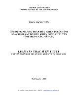 Ứng dụng phương pháp điều khiển tuyến tính hóa chính xác để điều khiển động cơ tuyến tính trong các máy CNC 