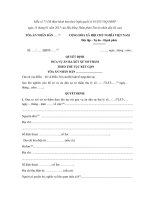 mau so 77 ds quyet dinh dua vu an ra xet xu so tham theo thu tuc rut gon