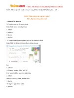 giai bai tap sbt tieng anh lop 4 chuong trinh moi unit 8 what subject do you have today