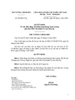 Quyết định số 969 QĐ-TTG - Về việc điều động, bổ nhiệm ông Hoàng Xuân Lương giữ chức Phó chủ nhiệm Ủy ban Dân tộc