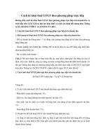 cach ke khai thue gtgt theo phuong phap truc tiep