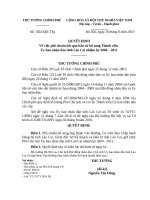 Quyết định số 1502 QĐ-TTG - Về việc phê chuẩn kết quả bầu cử bổ sung Thành viên Ủy ban nhân dân tỉnh Lào Cai nhiệm kỳ 2004 - 2011