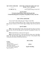 Quyết định số 1867 QĐ-TTG - Về việc ông Nguyễn Hồng Trường thôi kiêm giữ chức Chủ tịch Hội đồng quản trị Tập đoàn Công nghiệp Tàu thủy Việt Nam