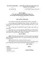 Quyết định số 105 QĐ-TTG - Về việc phê chuẩn kết quả miễn nhiệm Thành viên Ủy ban nhân dân thành phố Đà Nẵng nhiệm kỳ 2004 - 2011