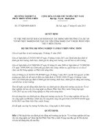 Quyết định 377 2013 QĐ-BNN-KHCN - Đánh giá tác động môi trường của dự án: 