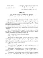 Thông tư quy định chế độ, quản lý và sử dụng kinh phí đối với người bị áp dụng biện pháp cách ly y tế