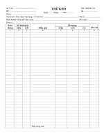 Mẫu thẻ kho y tế - Thẻ kho y tế mau the kho y te