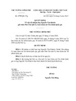 Quyết định số 1775 QĐ-TTG - Về việc bổ nhiệm ông Nguyễn Văn Khách giữ chức Phó Chủ tịch Ủy ban Giám sát Tài chính Quốc gia