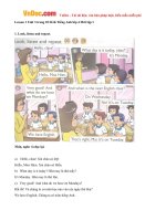 giai bai tap sgk tieng anh lop 4 chuong trinh moi unit 3 what day is it today