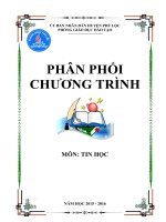 phan phoi chuong trinh mon tin hoc thcs