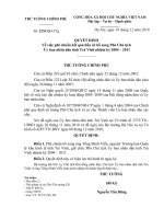 Quyết định số 2276 QĐ-TTG - Về việc phê chuẩn kết quả bầu cử bổ sung Phó Chủ tịch Ủy ban nhân dân tỉnh Trà Vinh nhiệm kỳ 2004 - 2011