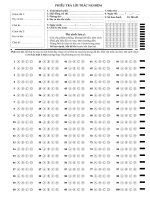 mau phieu lam bai thi trac nghiem