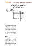 tro choi o chu tieng anh chu de opposite