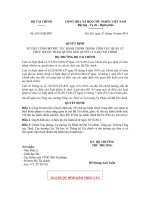 Quyet Dinh 2815 QD BTC thu tuc hanh chinh linh vuc thue