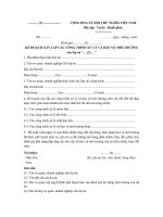 mau bao cao ve ke hoach xay lap cac cong trinh xu ly va bao ve moi truong