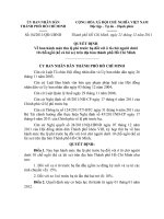 Quyết định về ban hành mức thu lệ phí trước bạ đối với ô tô chở người dưới 10 chỗ ngồi