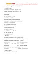 giai bai tap sgk tieng anh lop 5 chuong trinh moi unit 9 what did you see at the zoo