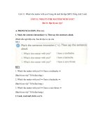 giai bai tap sbt tieng anh lop 5 chuong trinh moi unit 11 whats the matter with you