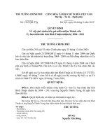 Quyết định số 1367 QĐ-TTG - Về việc phê chuẩn kết quả miễn nhiệm Thành viên Ủy ban nhân dân tỉnh Bình Thuận nhiệm kỳ 2004 - 2011