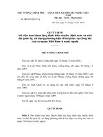 Quyết định số 30 2010 QĐ-TTG - Về việc ban hành quy định tiêu chuẩn, định mức và chế độ quản lý, sử dụng phương tiện đi lại phục vụ công tác của cơ quan Việt Nam ở nước ngoài