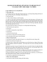 danh sach cac loai ho so quan li chuyen mon cap tieu hoc va thcs