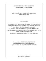 BÁO CÁO KẾT QUẢ NGHIÊN CỨU KHOA HỌC ĐỀ TÀI CẤP TỈNH CHUYÊN ĐỀ 4 SỞ KHOA HỌC VÀ CÔNG NGHỆ TỈNH HẬU GIANG