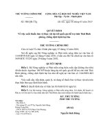 Quyết định số 588 QĐ-TTG - Về việc xuất thuốc bảo vệ thực vật dự trữ quốc gia hỗ trợ tỉnh Thái Bình phòng, chống dịch bệnh hại lúa