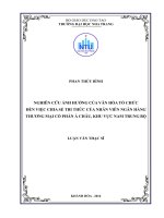 Nghiên cứu ảnh hưởng của văn hóa tổ chức đến việc chia sẻ tri thức của nhân viên ngân hàng thương mại cổ phần á châu, khu vực nam trung bộ 
