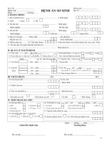 Mẫu bệnh án sơ sinh - Bệnh án sơ sinh mau benh an so sinh