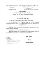 Quyết định số 1728 QĐ-TTG - Về việc bổ nhiệm lại ông Kiều Đình Thụ giữ chức Phó Chủ nhiệm Văn phòng Chính phủ