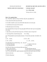 Đề kiểm tra định kỳ môn Công nghệ 10 HKII năm học 2016-2017