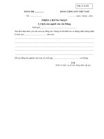 mau phieu chung nhan ly lich cua nguoi xin vao dang