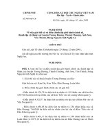 Nghị định số 07 NĐ-CP - Về việc giải thể xã và điều chỉnh địa giới hành chính xã, thành lập xã thuộc các huyện Tương Dương, Thanh Chương, Anh Sơn, Yên Thành, Hưng Nguyên tỉnh Nghệ An