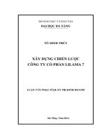 Xây dựng chiến lược của công ty cổ phần Lilama 7