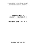 phan phoi chuong trinh mon gdcd thcs