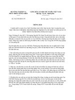 Thông báo 1025 2013 TB-BNN-VP - Kết luận của Thứ trưởng Nguyễn Thị Xuân Thu tại buổi làm việc với Cục Chế biến, Thương mại nông lâm thủy sản và nghề muối 1025 TB BNN VP