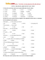 bai tap tieng anh lop 8 unit 11 traveling around vietnam co dap an so 3