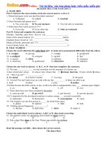 de thi hoc ky 2 mon tieng anh lop 11 co dap an de 2