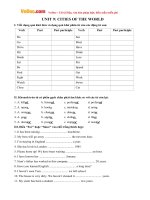 bai tap tieng anh lop 6 thi diem unit 9 cities of the world