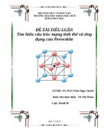 cấu trúc mạng tinh thể và ứng dụng của perovskite