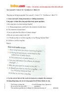 giai bai tap sbt test yourself 1 tieng anh lop 11 chuong trinh moi