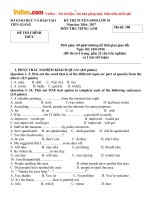 de thi thu vao lop 10 mon tieng anh nam hoc 2016 2017 so gd dt tien giang