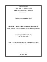 Vấn đề chính sách đào tạo, bồi dưỡng Ngoại ngữ  Tiếng Anh ở nước ta hiện nay (tt)