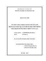 TỔ CHỨC HOẠT ĐỘNG NGOÀI GIỜ lên lớp TRONG dạy học địa lí 12 TRUNG học PHỔ THÔNG THEO ĐỊNH HƢỚNG PHÁT TRIỂN NĂNG lực 