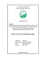 Đánh giá công tác bồi thường giải phóng mặt bằng Dự án nâng cấp đường Việt Bắc giai đoạn I và dự án xây dựng khu dân cư Việt Bắc phường Quang Trung, thành phố Thái Nguyên, tỉnh Thái Nguyên. (Khóa luận tốt nghiệp)