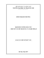 Kịch bản tuồng Đào Tấn  Một số vấn đề nội dung và nghệ thuật (Luận án tiến sĩ)