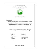 Tình hình bệnh viêm tử cung ở lợn nái sinh sản nuôi tại trại Tuấn Hà xã Bình Xuyên  huyện Bình Giang  tỉnh Hải Dương và áp dụng quy trình phòng trị.